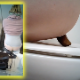 This dual-angle, split-screen presentation voyeur video is a European production. A blonde woman takes a shit while sitting on a toilet and wipes her ass. Presented in crystal-clear, 720P HD. 3.5 minutes.